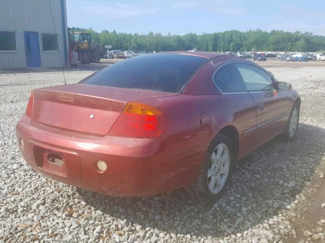 4C3AG52H31E155942 - 2001 CHRYSLER SEBRING LX RED photo 4