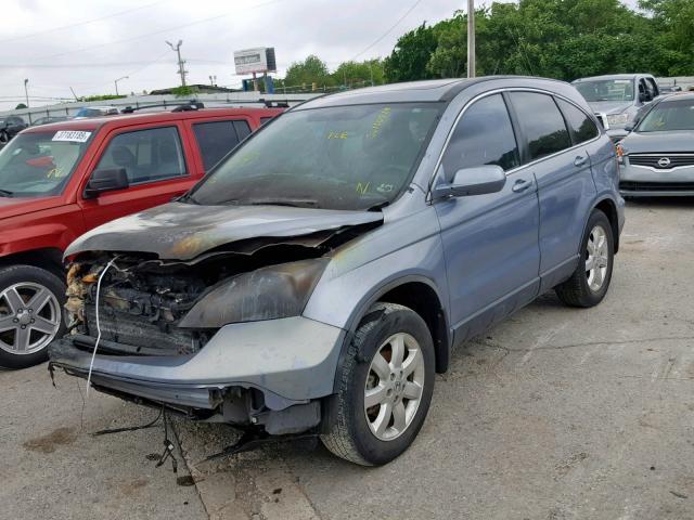 JHLRE487X7C086401 - 2007 HONDA CR-V EXL BLUE photo 2