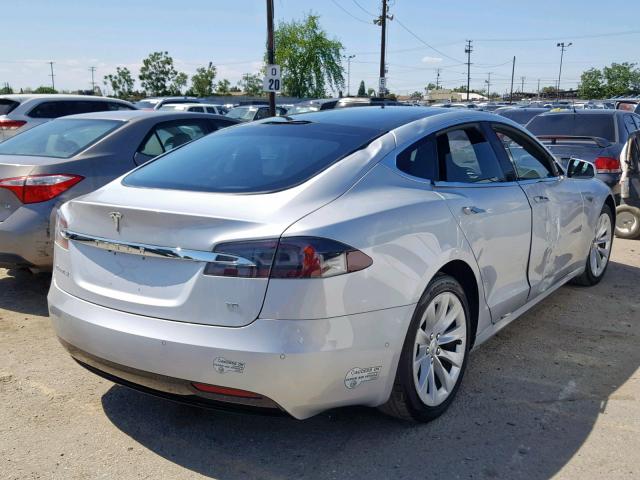 5YJSA1E16GF155709 - 2016 TESLA MODEL S Արծաթագույն լուսանկար 4