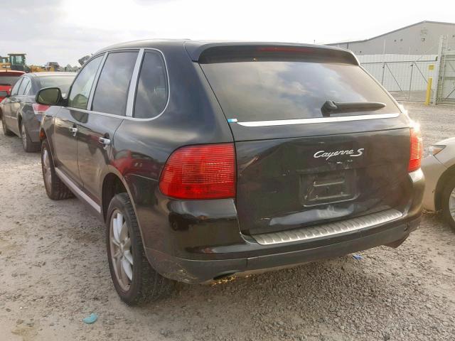 WP1AB29P24LA66353 - 2004 PORSCHE CAYENNE S BLACK photo 3