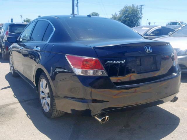 1HGCP36878A050232 - 2008 HONDA ACCORD EXL BLACK photo 3