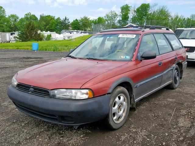 4S3BK6358S6358346 - 1995 SUBARU LEGACY L RED photo 2