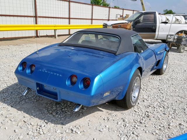 1Z67Z4S409277 - 1974 CHEVROLET CORVETTE BLUE photo 4