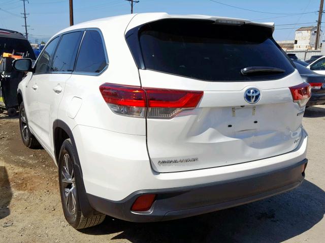 5TDBGRFH1JS045484 - 2018 TOYOTA HIGHLANDER WHITE photo 3