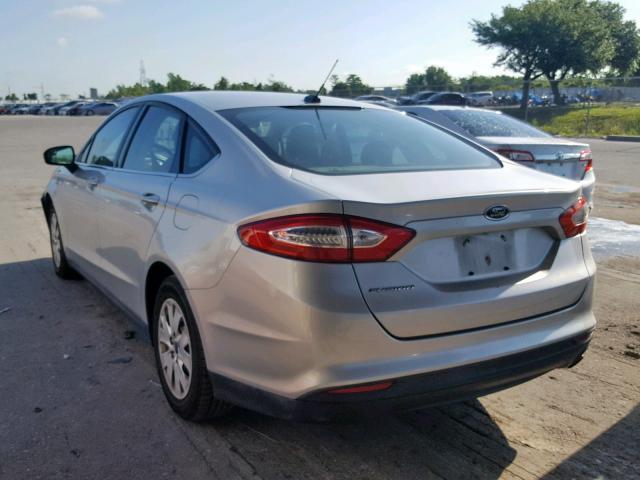 3FA6P0G79ER187468 - 2014 FORD FUSION S SILVER photo 3