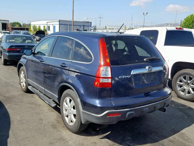 JHLRE38707C052168 - 2007 HONDA CR-V EXL BLUE photo 3