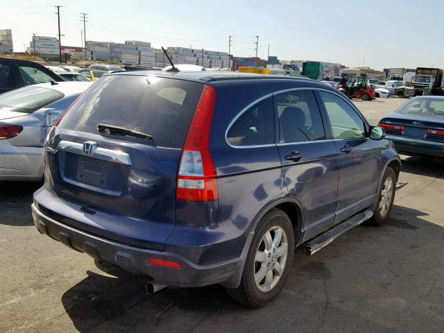 JHLRE38707C052168 - 2007 HONDA CR-V EXL BLUE photo 4