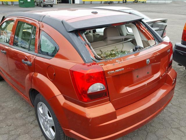 1B3HB48B78D683301 - 2008 DODGE CALIBER SX ORANGE photo 9