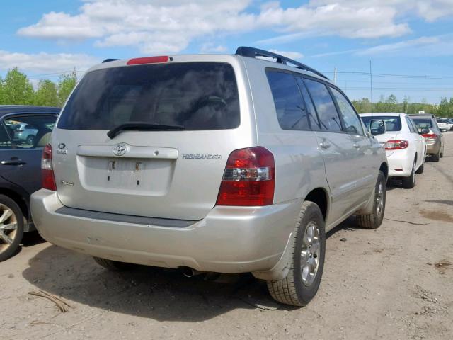 JTEEP21A840035214 - 2004 TOYOTA HIGHLANDER SILVER photo 4