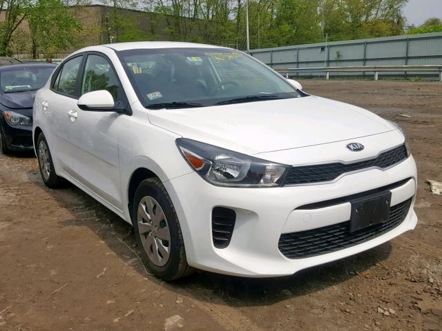 3KPA24AB3KE161345 - 2019 KIA RIO S WHITE photo 1