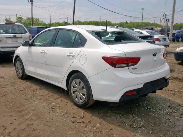 3KPA24AB3KE161345 - 2019 KIA RIO S WHITE photo 3