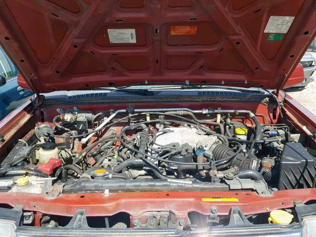 1N6ED27YXYC428148 - 2000 NISSAN FRONTIER C RED photo 7