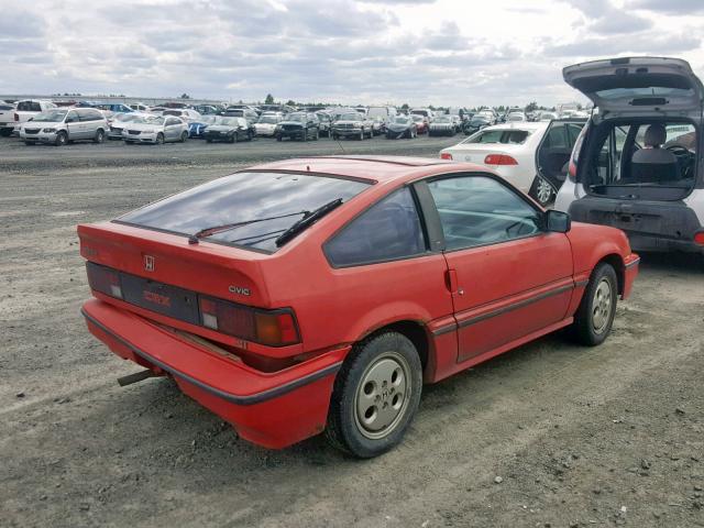 JHMEC1340HS039378 - 1987 HONDA CIVIC 1500 RED photo 4