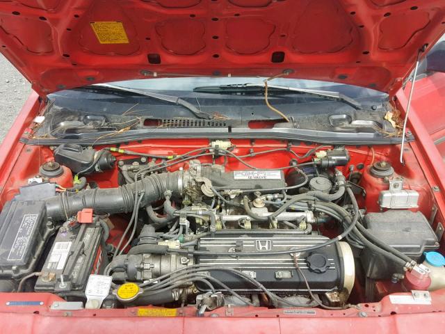 JHMEC1340HS039378 - 1987 HONDA CIVIC 1500 RED photo 7