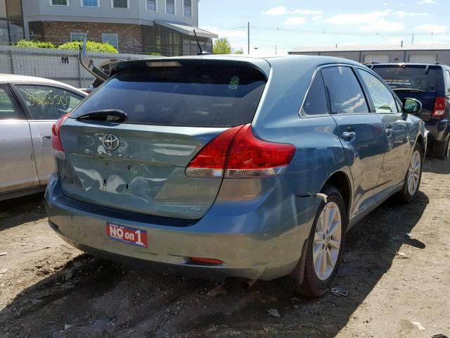 4T3BA3BB9BU019232 - 2011 TOYOTA VENZA GREEN photo 4