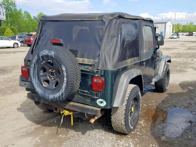 1J4FY19S1XP444254 - 1999 JEEP WRANGLER / GREEN photo 4