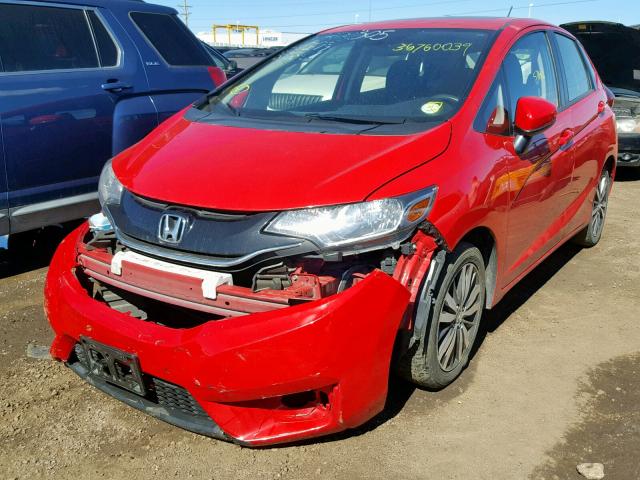 JHMGK5H77HS020557 - 2017 HONDA FIT EX RED photo 2