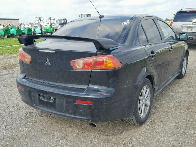 JA3AU86U68U003361 - 2008 MITSUBISHI LANCER GTS BLACK photo 4