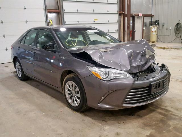 4T1BD1FK3GU176986 - 2016 TOYOTA CAMRY HYBR GRAY photo 1