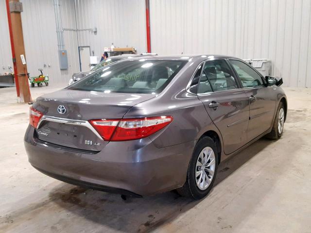 4T1BD1FK3GU176986 - 2016 TOYOTA CAMRY HYBR GRAY photo 4