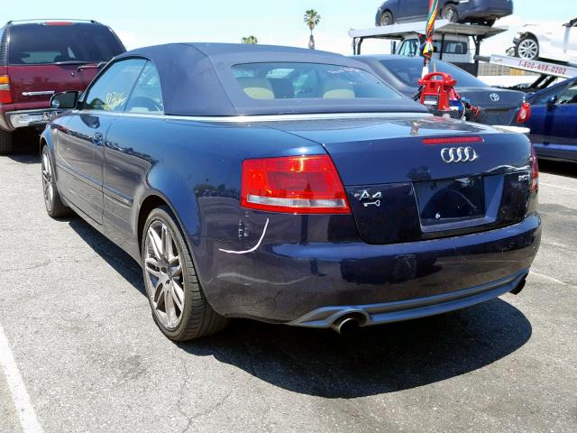 WAUAF48H49K007066 - 2009 AUDI A4 2.0T CA BLUE photo 3