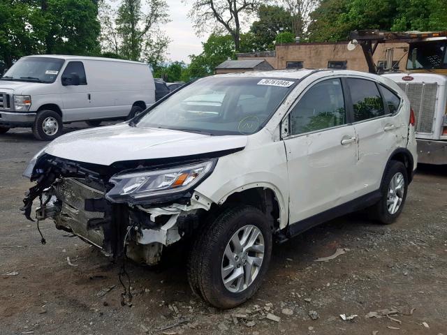 5J6RM4H50FL087984 - 2015 HONDA CR-V EX WHITE photo 2