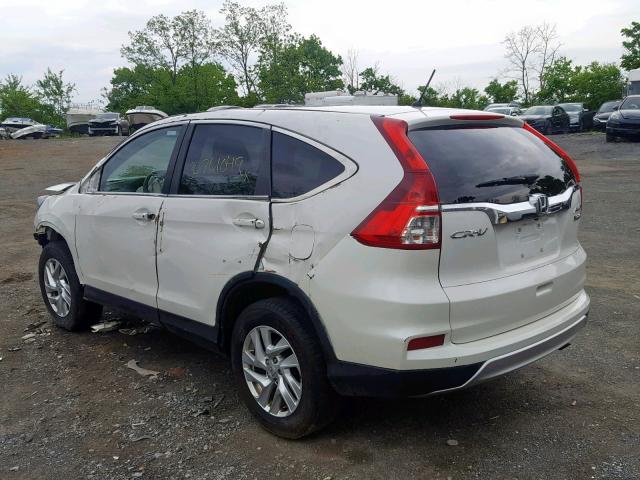 5J6RM4H50FL087984 - 2015 HONDA CR-V EX WHITE photo 3