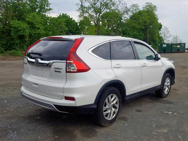 5J6RM4H50FL087984 - 2015 HONDA CR-V EX WHITE photo 4