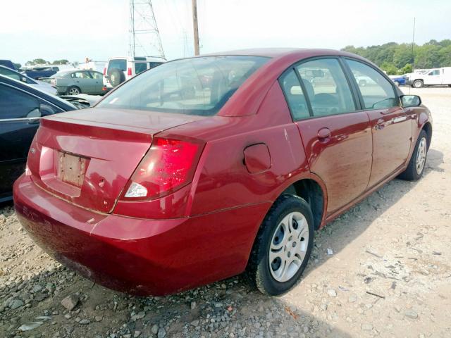 1G8AJ52F04Z152369 - 2004 SATURN ION LEVEL RED photo 4