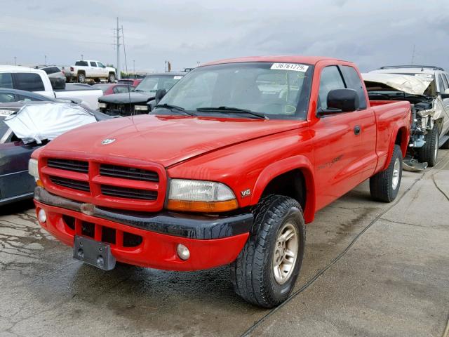 1B7GG22XXXS170641 - 1999 DODGE DAKOTA RED photo 2