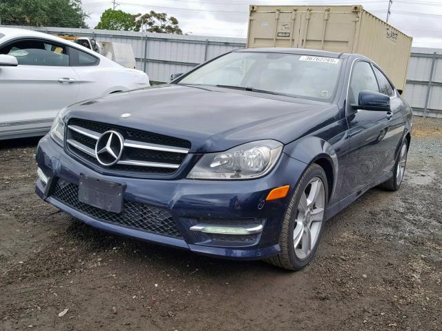 WDDGJ4HBXFG407922 - 2015 MERCEDES-BENZ C 250 BLUE photo 2