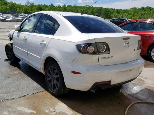 JM1BK123471651622 - 2007 MAZDA 3 S WHITE photo 3