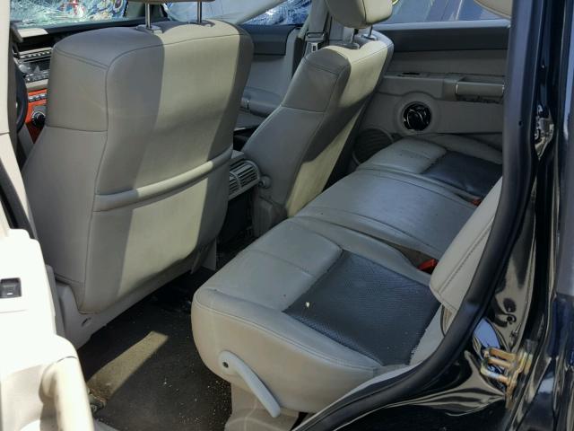 1J8HH58N76C192638 - 2006 JEEP COMMANDER BLACK photo 6