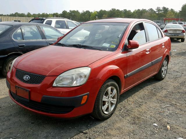 KNADE123586373671 - 2008 KIA RIO BASE RED photo 2