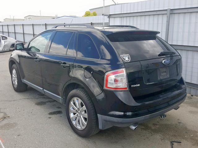 2FMDK39C07BA55840 - 2007 FORD EDGE SEL P BLACK photo 3