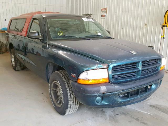 1B7FL26X3WS703042 - 1998 DODGE DAKOTA GREEN photo 1