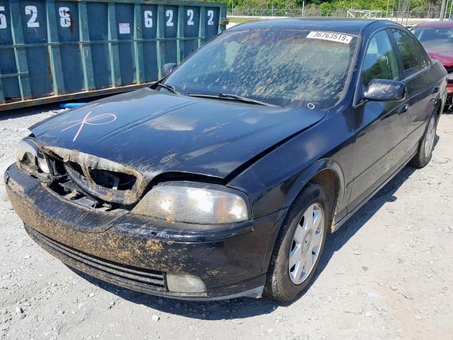 1LNHM86S23Y676143 - 2003 LINCOLN LS BLACK photo 2