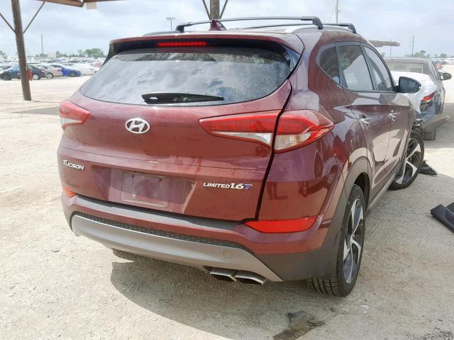 KM8J33A27GU249312 - 2016 HYUNDAI TUCSON LIM BURGUNDY photo 4