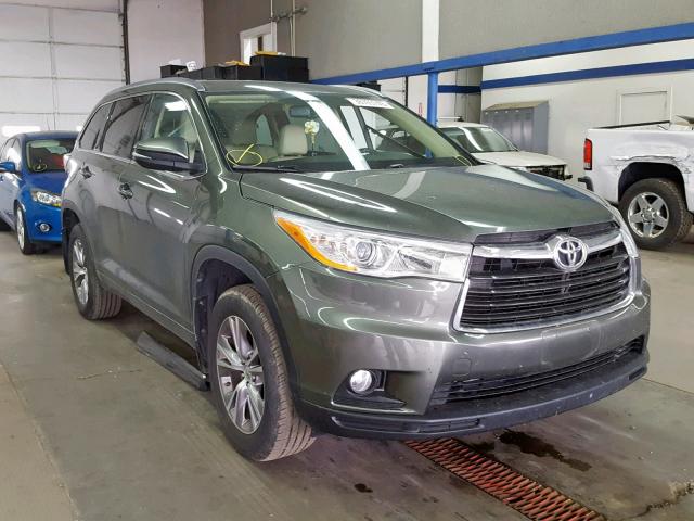 5TDJKRFH4ES057323 - 2014 TOYOTA HIGHLANDER GREEN photo 1