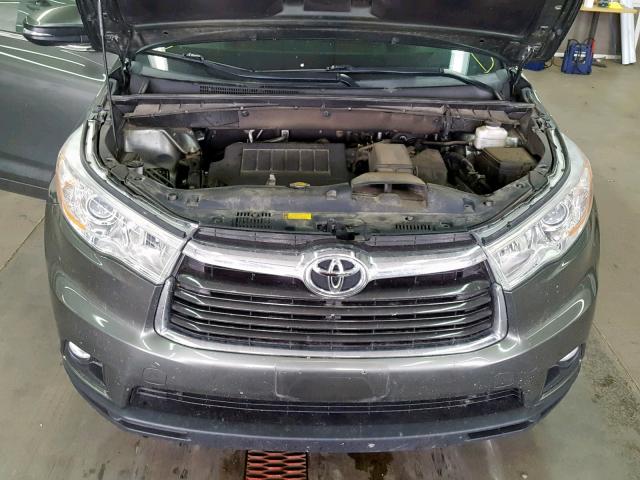 5TDJKRFH4ES057323 - 2014 TOYOTA HIGHLANDER GREEN photo 7