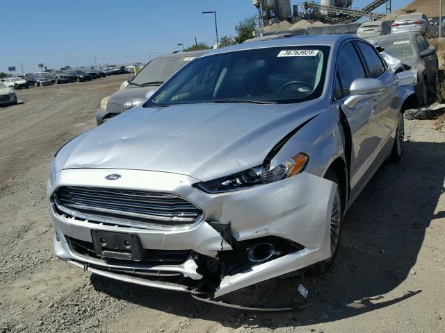 3FA6P0RU8ER392279 - 2014 FORD FUSION TIT SILVER photo 2