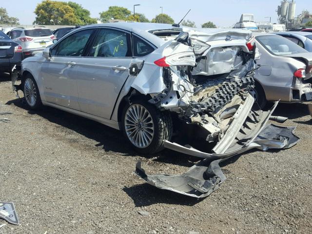 3FA6P0RU8ER392279 - 2014 FORD FUSION TIT SILVER photo 3