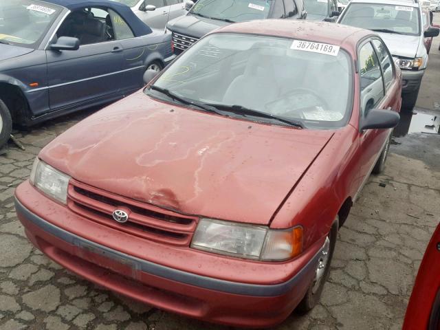 JT2EL43S0P0285755 - 1993 TOYOTA TERCEL DX BURGUNDY photo 2