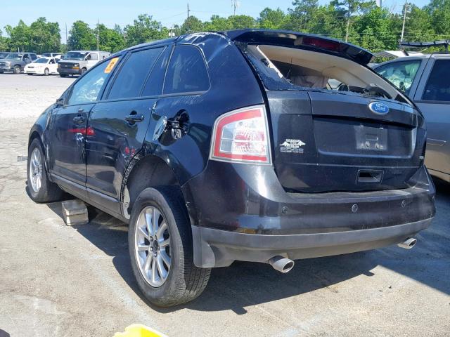 2FMDK3JC7ABB53217 - 2010 FORD EDGE SEL BLACK photo 3