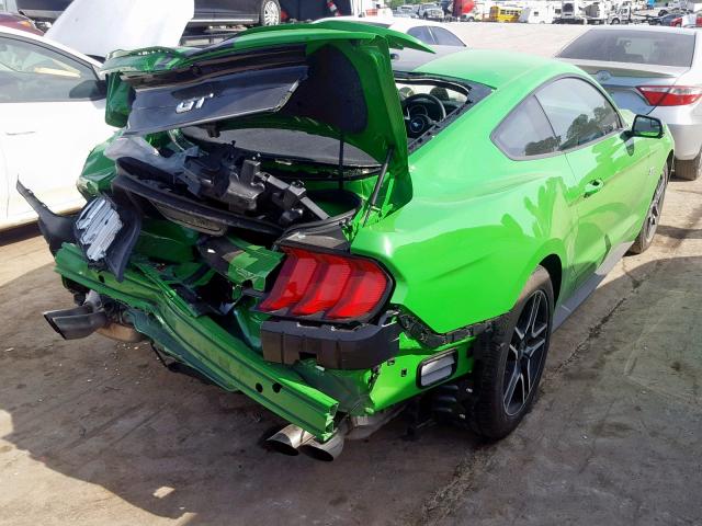 1FA6P8CFXK5117777 - 2019 FORD MUSTANG GT GREEN photo 4