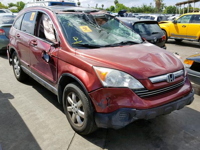 JHLRE38708C045898 - 2008 HONDA CR-V EXL MAROON photo 1