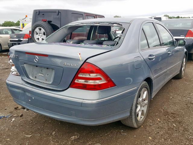 WDBRF92H97F907834 - 2007 MERCEDES-BENZ C 280 4MAT BLUE photo 4