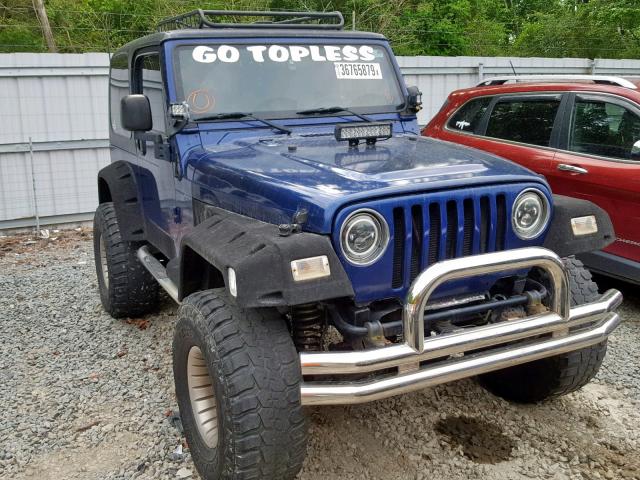 1J4FA59S13P342801 - 2003 JEEP WRANGLER / BLUE photo 1