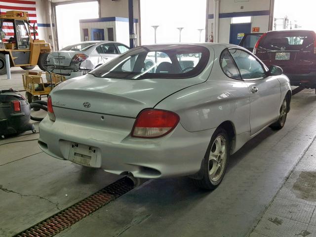 KMHJG25F2YU156503 - 2000 HYUNDAI TIBURON SILVER photo 4