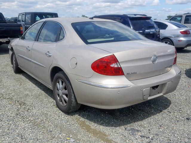 2G4WD582591101355 - 2009 BUICK LACROSSE C GOLD photo 3